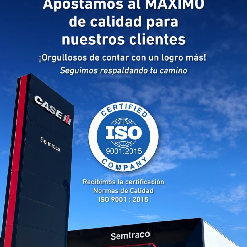 SEMTRACO RECIBIÓ CERTIFICACIOÓN INTERNACIONAL ISO 9001