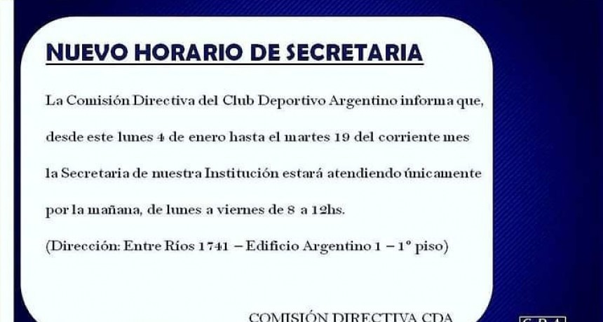 HORARIO DE VERANO EN LA SECRETARÍA DEL RAYA