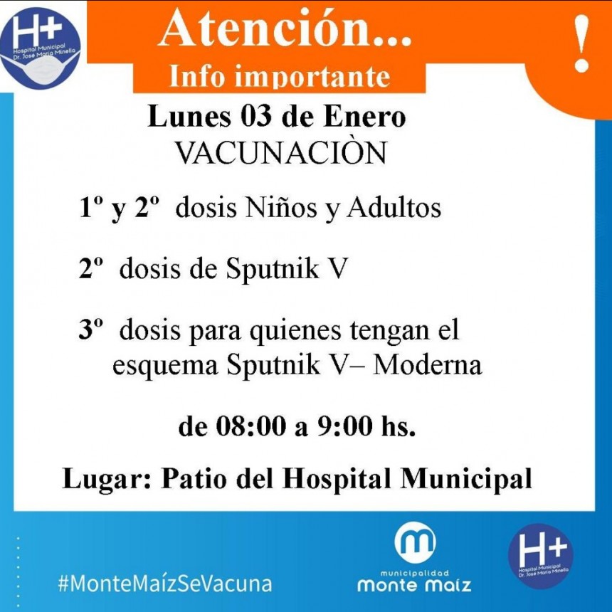 JORNADA DE VACUNACIÓN EN MONTE MAÍZ