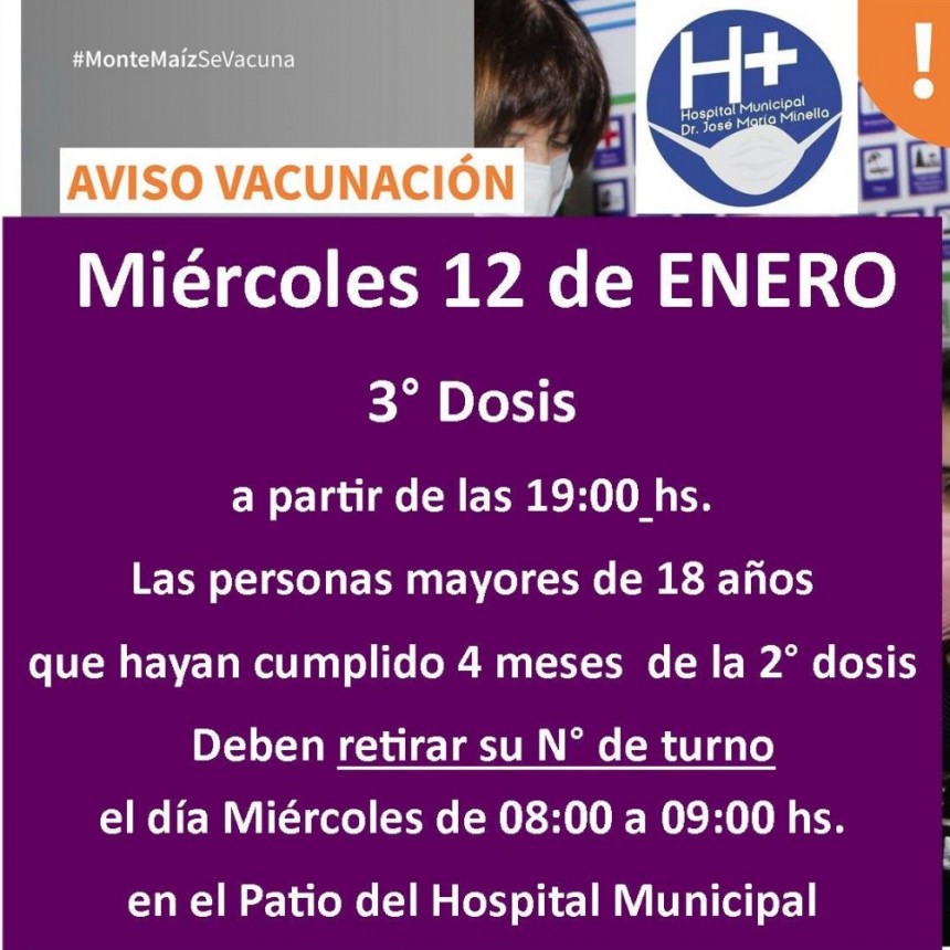 LLEGARON 1.000 DOSIS DE REFUERZO