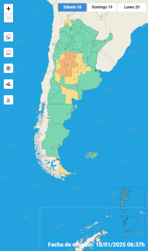 ALERTA POR TORMENTAS FUERTES EN EL SUDESTE CORDOBÉS