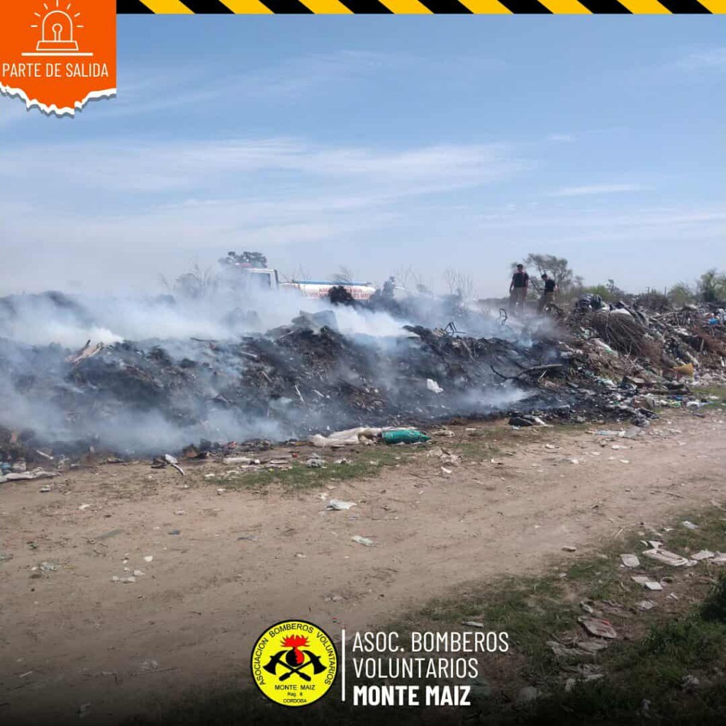 INCENDIO EN BASURAL DE COLONIA BARGE