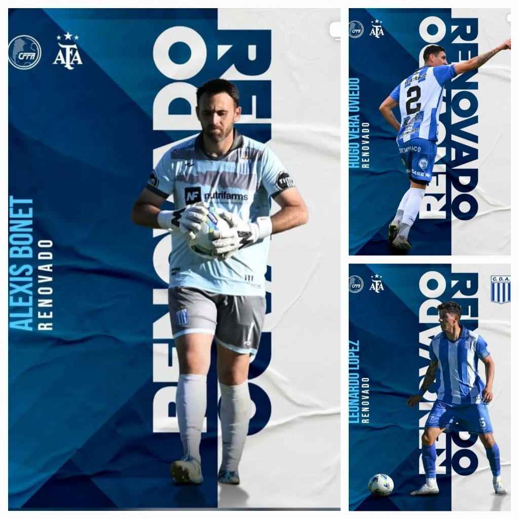 ARGENTINO RENOVÓ CONTRATO CON TRES DE SUS FIGURAS