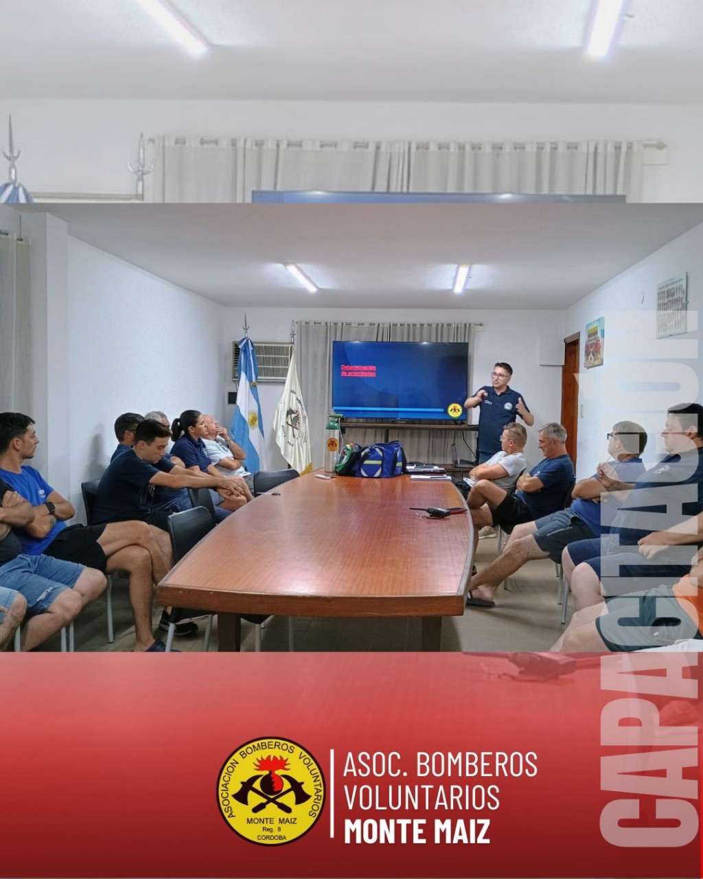 IMPORTANTE CAPACITACIÓN DE BOMBEROS DE MONTE MAÍZ
