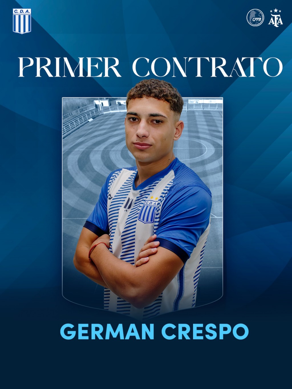 ARGENTINO: CRESPO FIRMÓ SU PRIMER CONTRATO PROFESIONAL