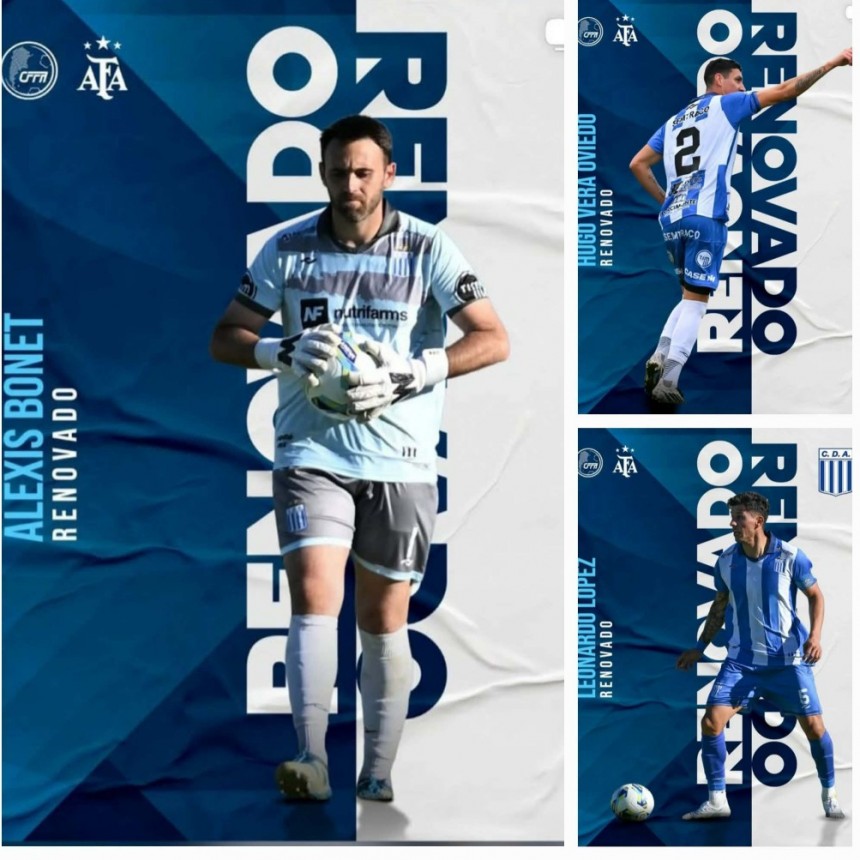 ARGENTINO RENOVÓ CONTRATO CON TRES DE SUS FIGURAS