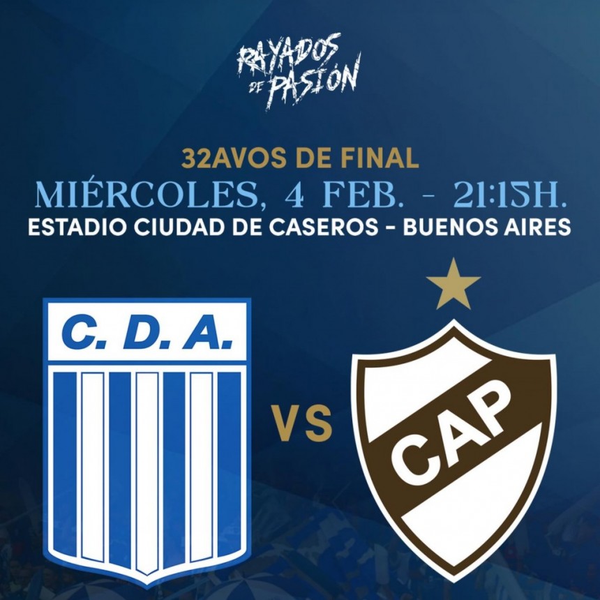 ARGENTINO PLATENSE CON DÍA Y ESTADIO CONFIRMADO