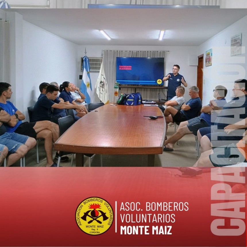 IMPORTANTE CAPACITACIÓN DE BOMBEROS DE MONTE MAÍZ