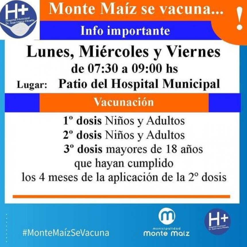 VACUNACIÓN COVID-19 EN MONTE MAÍZ