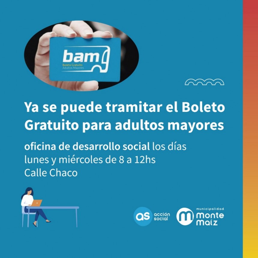 YA SE PUEDE TRAMITAR EL BOLETO PARA EL ADULTO MAYOR