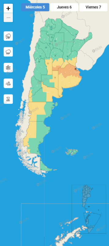 ALERTA AMARILLO POR TORMENTAS