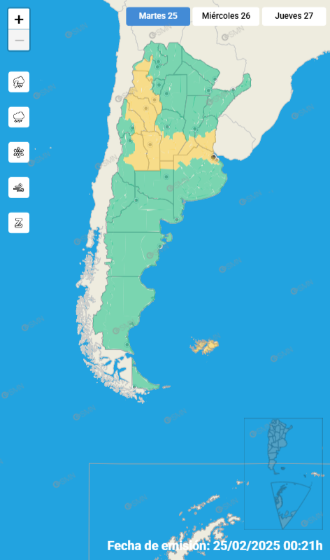 ALERTA POR TORMENTAS FUERTES PARA EL SUDESTE CORDOBÉS