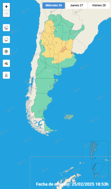 ALERTA METEOROLÓGICO POR TORMENTAS FUERTES