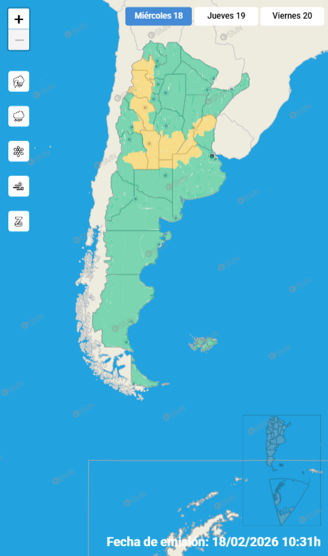 ALERTA POR TORMENTAS FUERTES PARA EL SUDESTE CORDOBÉS