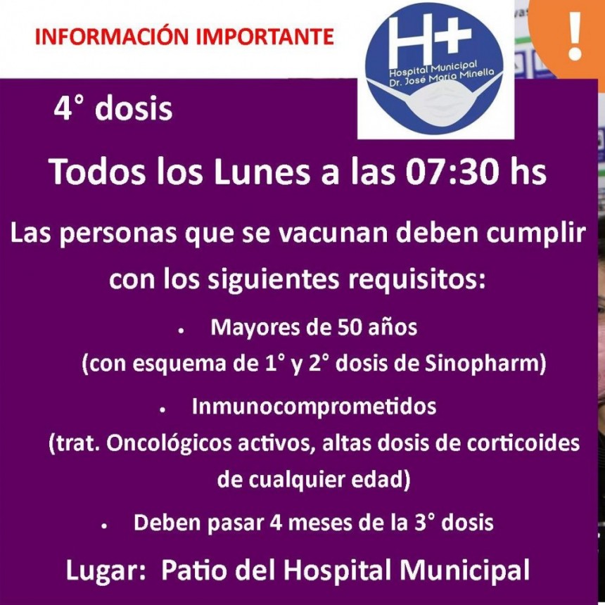 CUARTAS DOSIS CONTRA COVID-19