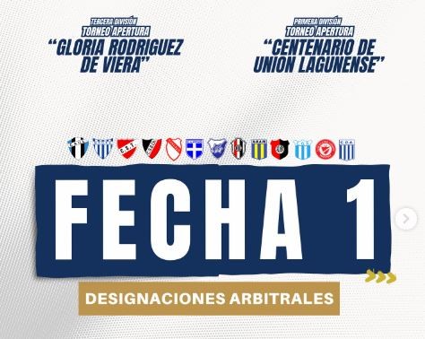 PRIMERA FECHA DEL APERTURA: ÁRBITROS