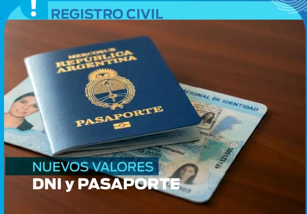 NUEVOS VALORES PARA DNI Y PASAPORTES