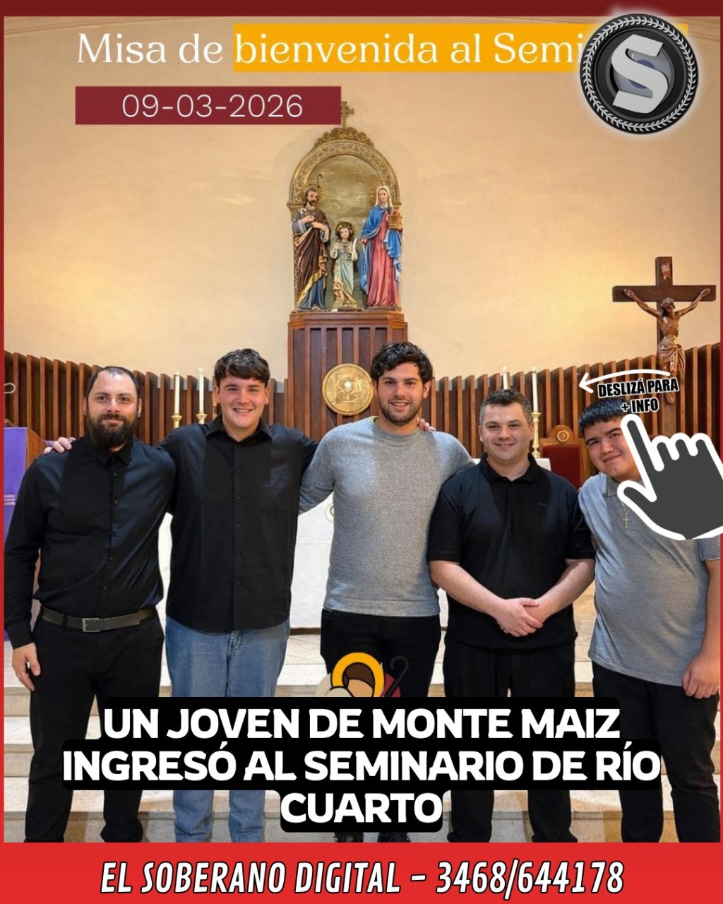 MONTEMAICINO INGRES&Oacute; AL SEMINARIO DE R&Iacute;O CUARTO