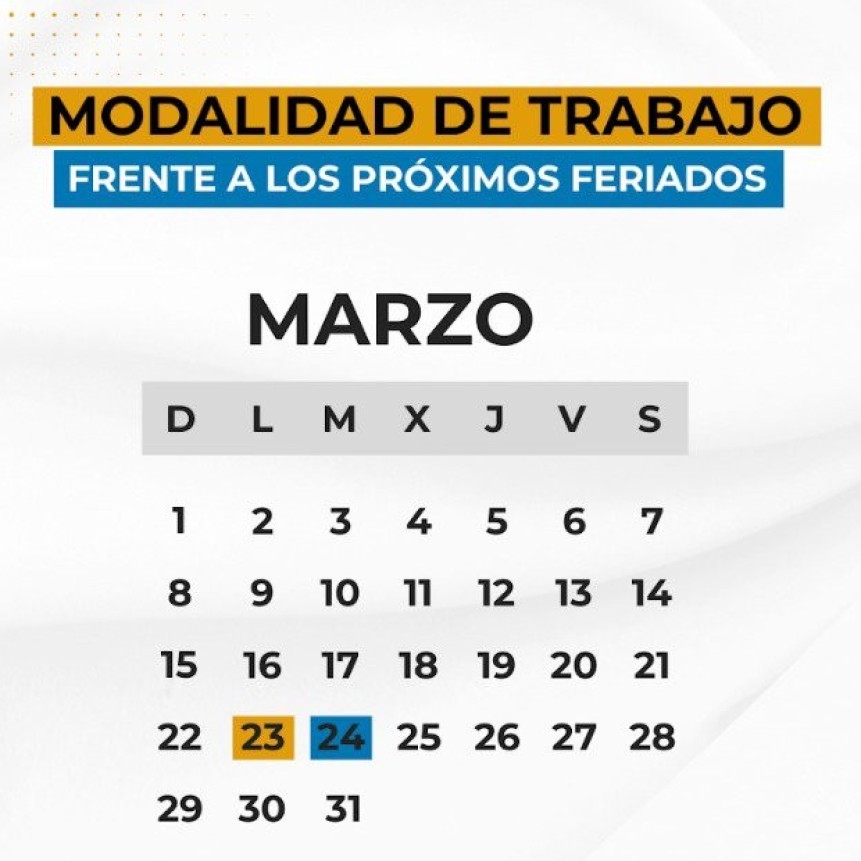 CRONOGRAMA DE SERVICIOS EN EL FINDE LARGO