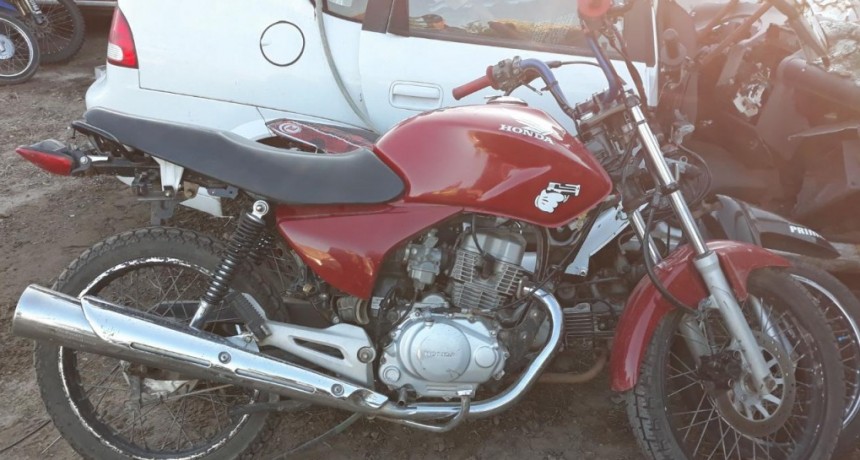 ALLANAMIENTO Y SECUESTRO DE UNA MOTO