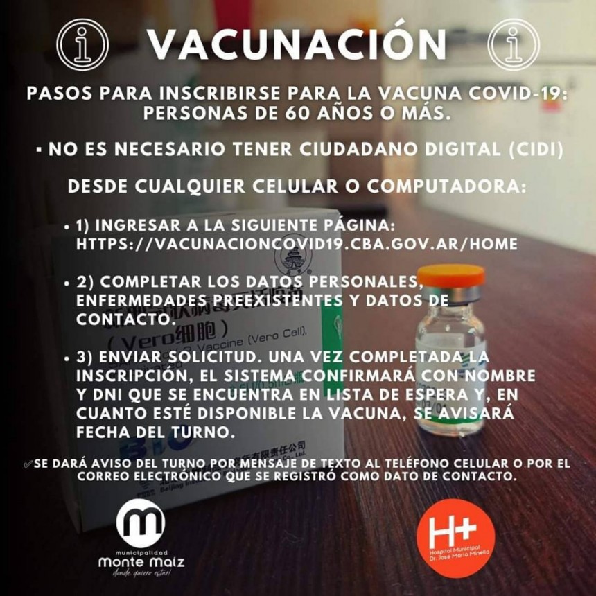 INSCRIPCIÓN PARA LA VACUNA DEL COVID-19