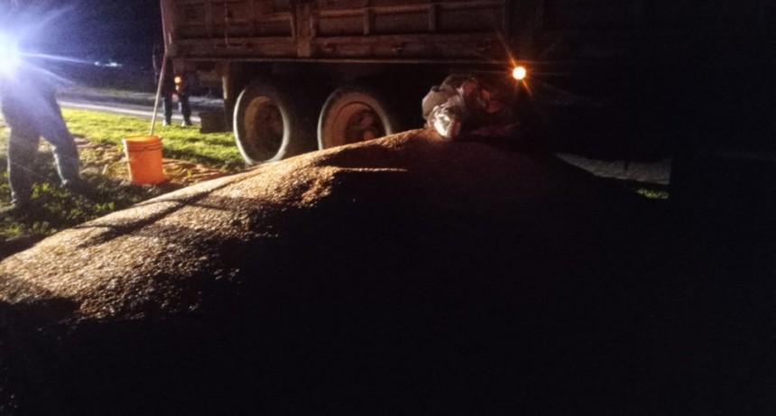 DERRAME DE CEREAL EN RUTA 11