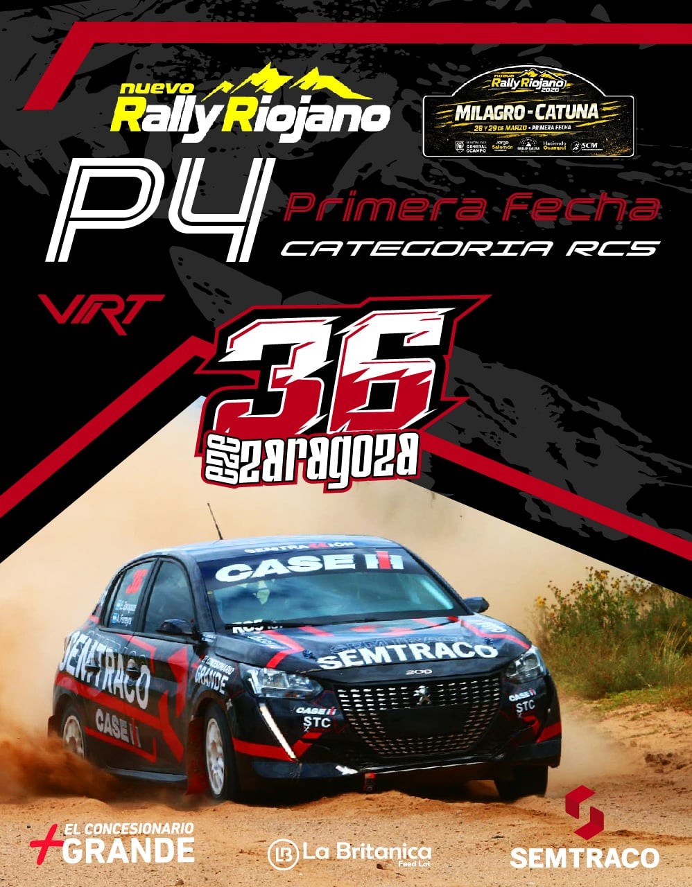 EZEQUIEL ZARAGOZA CUARTO EN EL RALLY RIOJANO