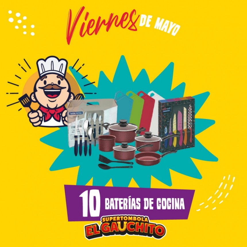 SORTEO DE 10 BATERÍAS DE COCINA