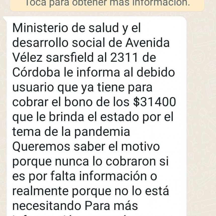 ALERTA: POSIBLE ESTAFA VIRTUAL