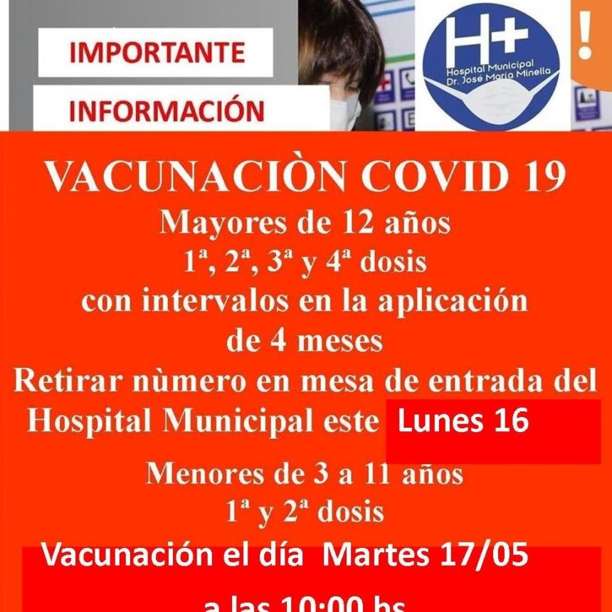 VACUNACIÓN PARA COVID-19 EN EL HOSPITAL
