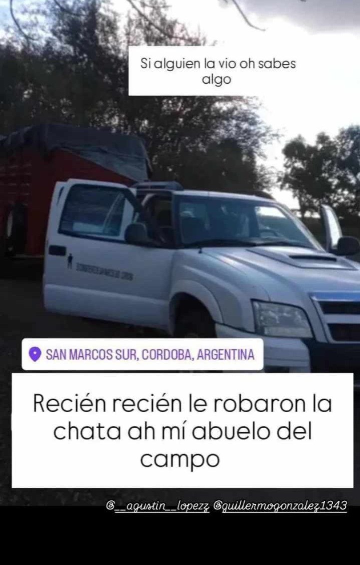 ROBO DE UNA CAMIONETA A VETERANO DE MALVINAS