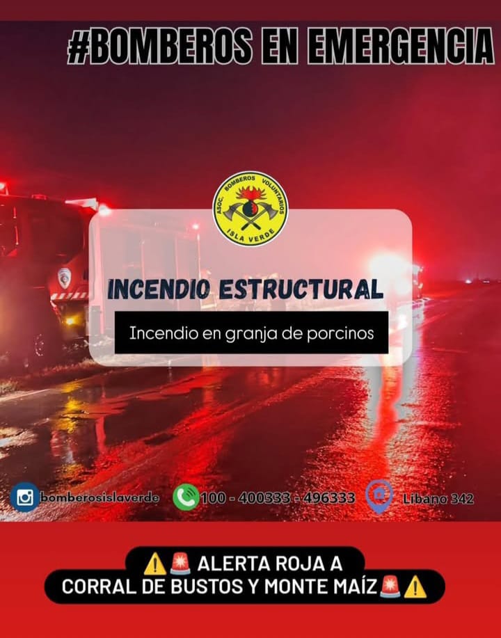 INCENDIO EN GALPÓN DE ISLA VERDE