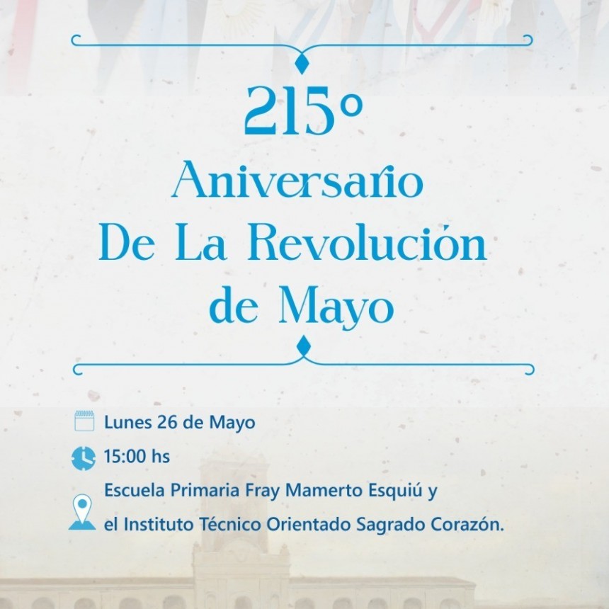 ACTO OFICIAL DEL 25 DE MAYO
