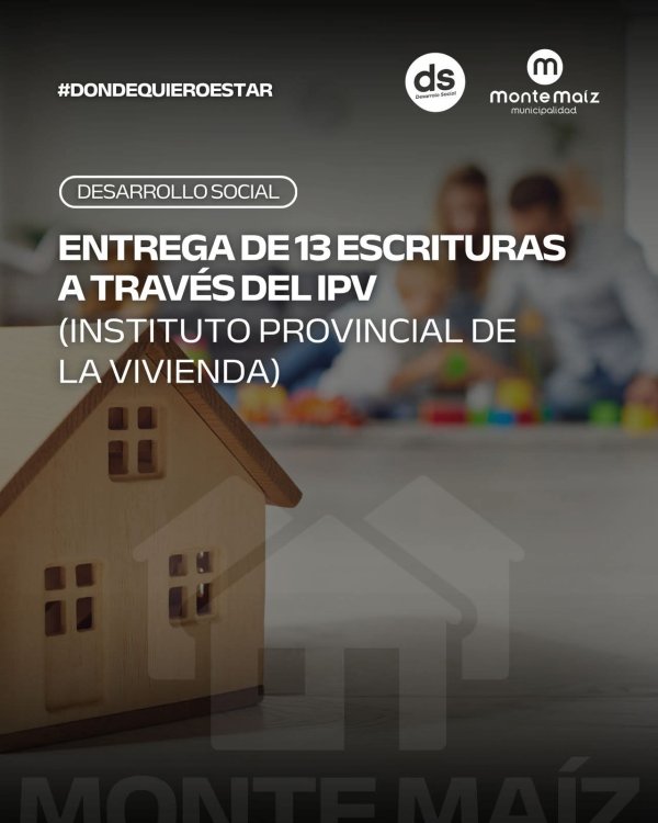 SE ENTREGARON 13 NUEVAS ESCRITURAS