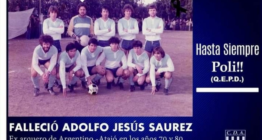 FALLECIÓ EX ARQUERO DE ARGENTINO