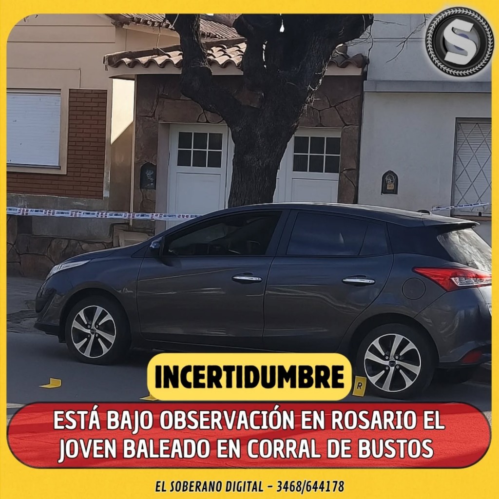 JOVEN BALEADO FUE DERIVADO A ROSARIO