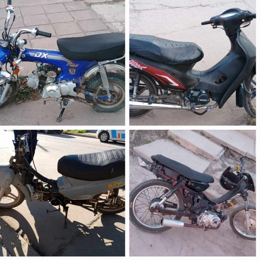 CUATRO MOTOS SECUESTRADAS