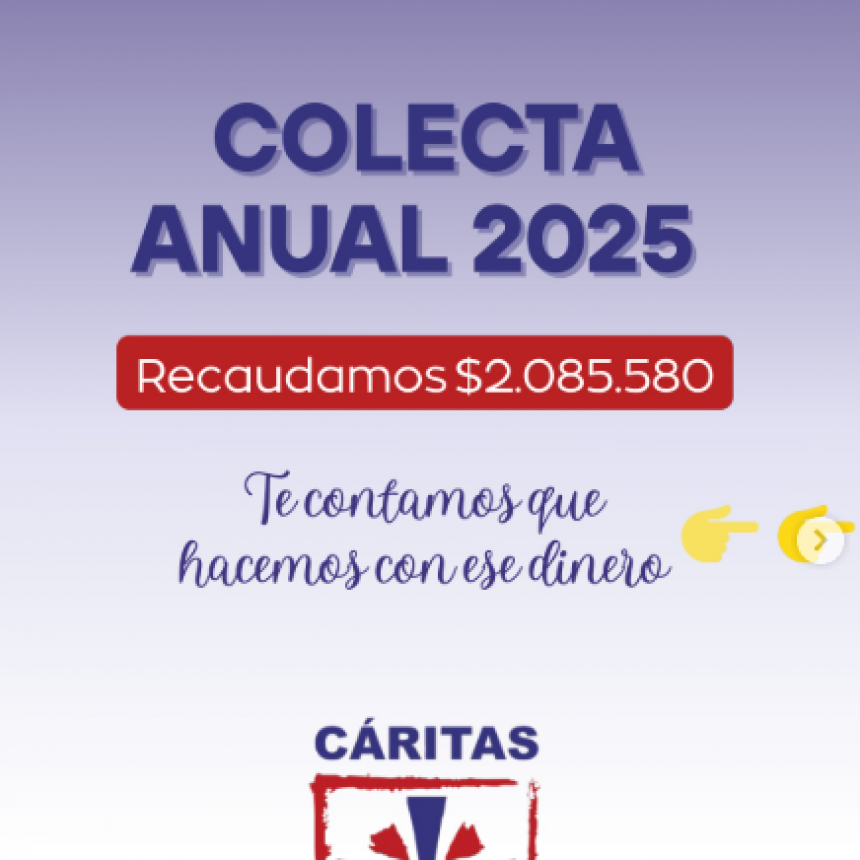 RECAUDACIÓN DE LA COLECTA ANUAL DE CARITAS