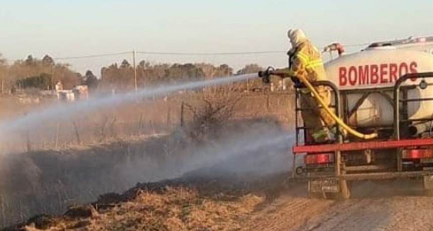 INCENDIO DE PASTIZALES EN COLONIA BARGE