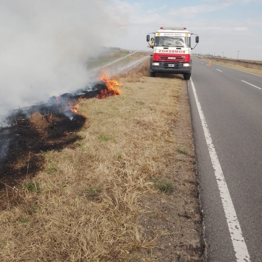 INCENDIO DE BANQUINA EN RUTA PROVINCIAL N°3