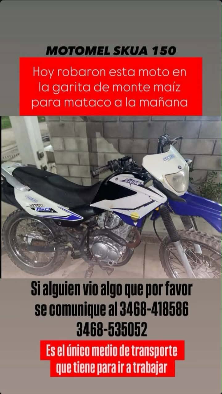 V&Iacute;CTIMA DE ROBO BUSCA SU MOTO DE A PIE EN LA RUTA BARGE