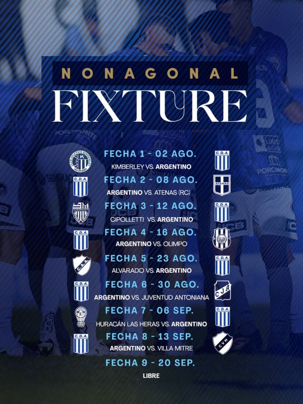 ARGENTINO: RIVALES CONFIRMADOS PARA EL NONAGONAL FINAL