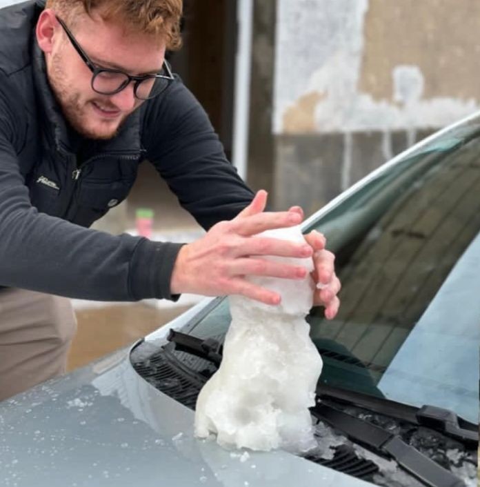 TORMENTA CON GRAUPEL EN CAMILO ALDAO