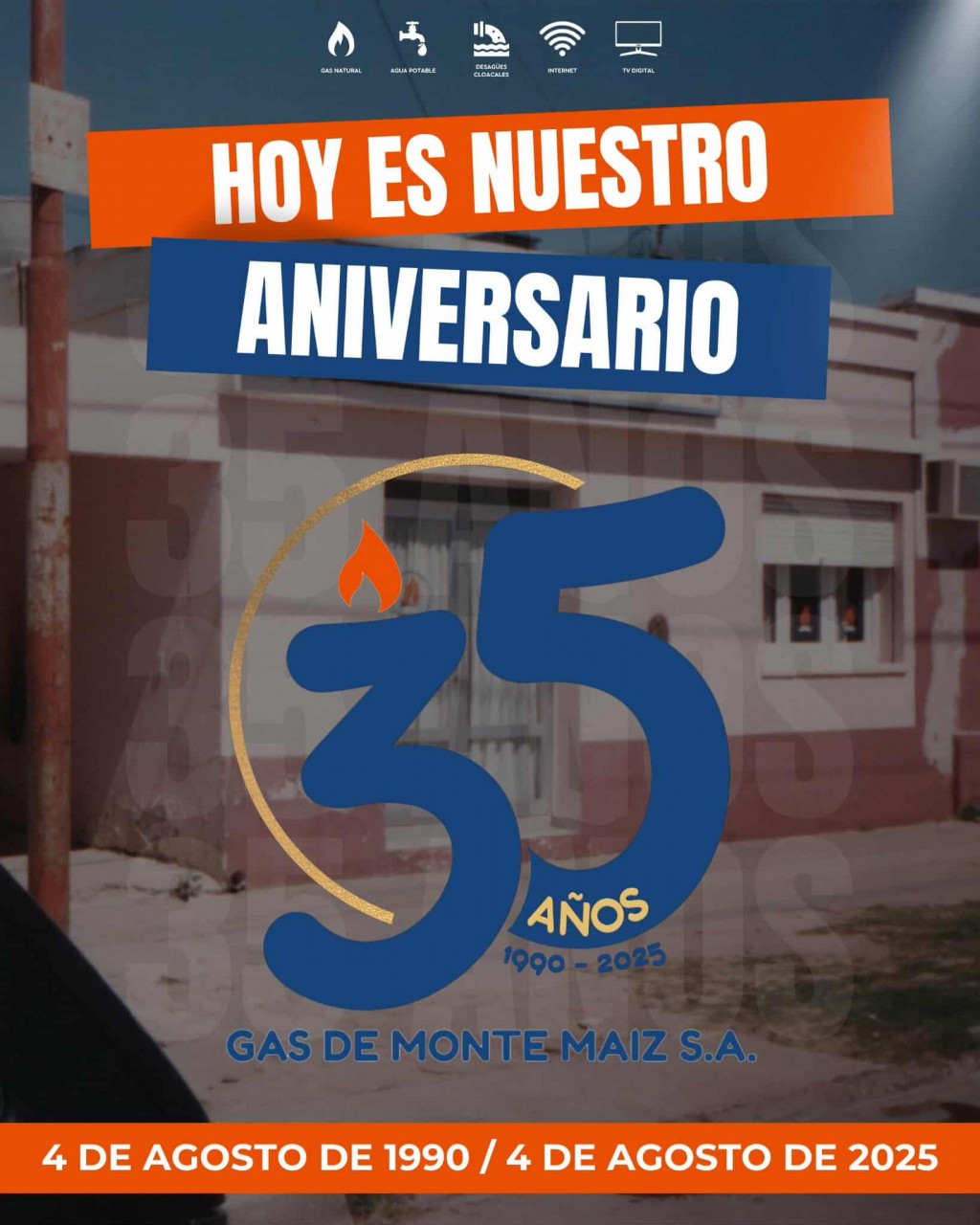 GAS DE MONTE MAÍZ CUMPLE 35 AÑOS