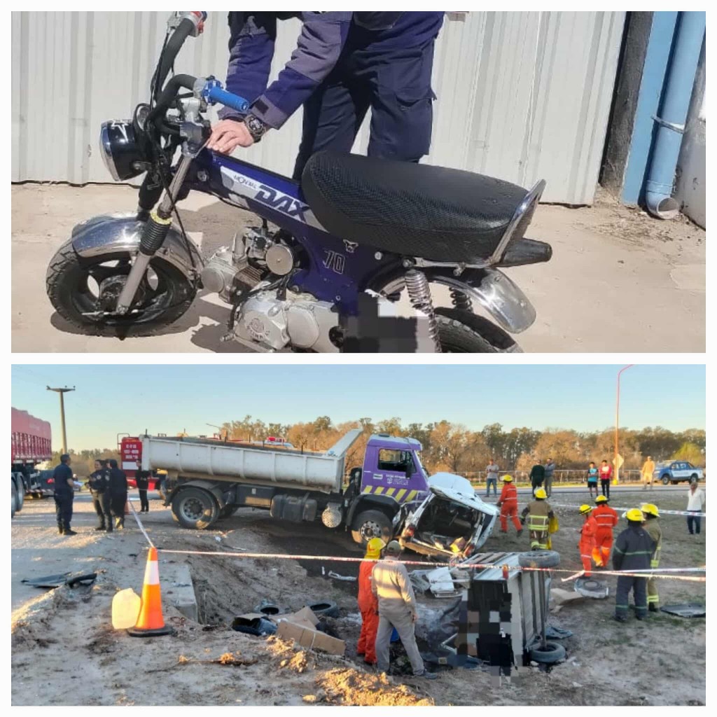 SECUESTRO DE MOTO Y ACCIDENTE DE TRÁNSITO