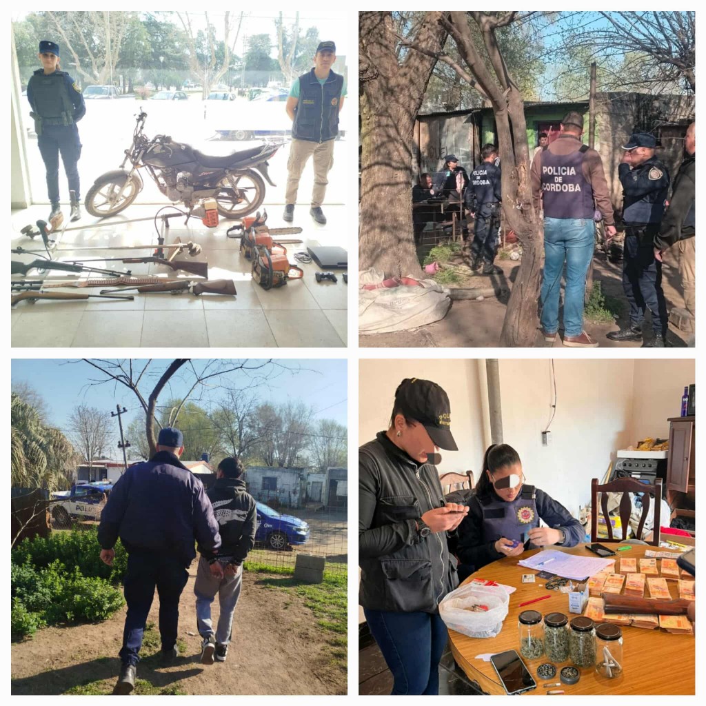 CANALS: ALLANAMIENTOS, SECUESTRO DE ARMAS Y DROGAS
