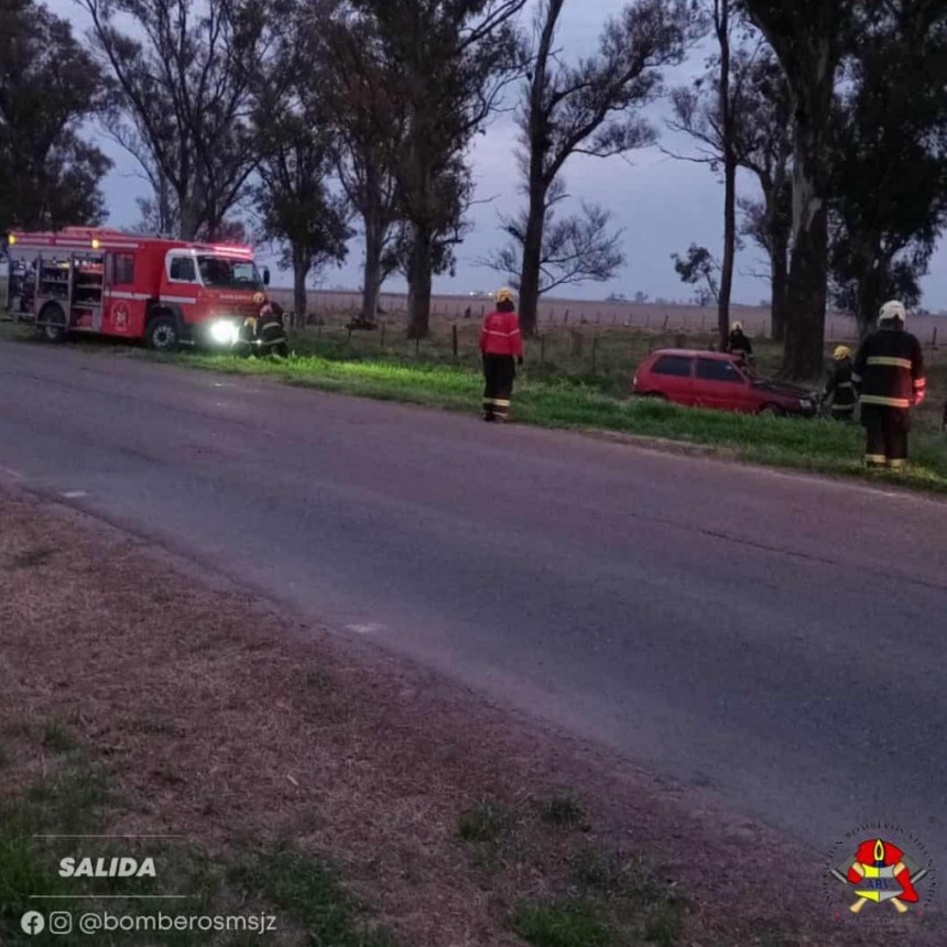 MARCOS JUÁREZ: VUELCO EN SOLITARIO EN RUTA 9