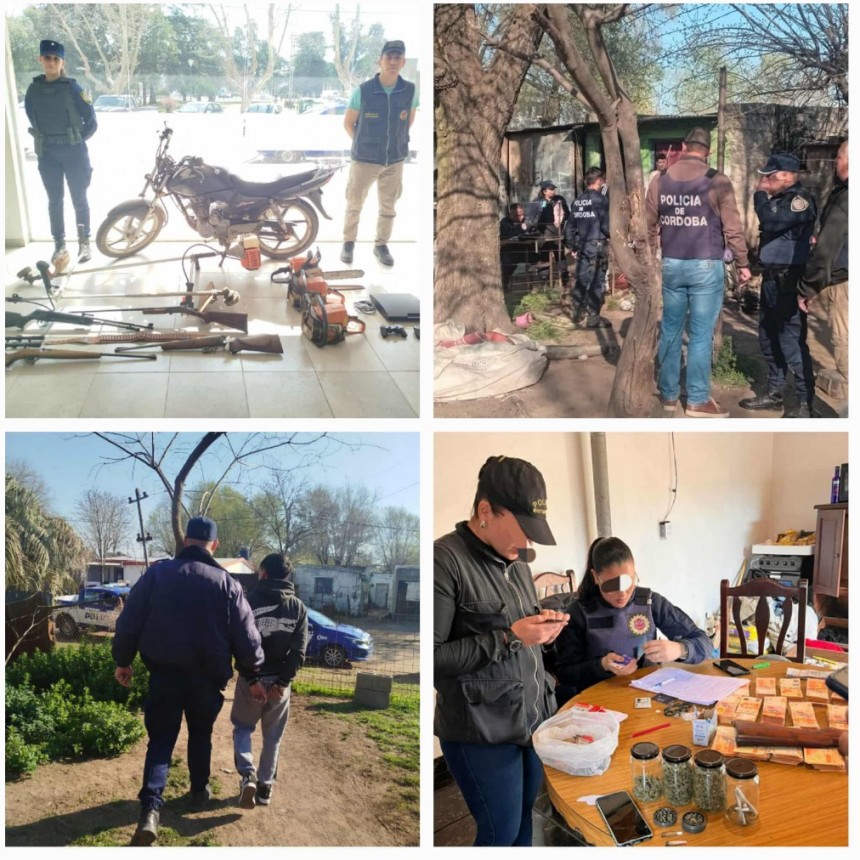 CANALS: ALLANAMIENTOS, SECUESTRO DE ARMAS Y DROGAS