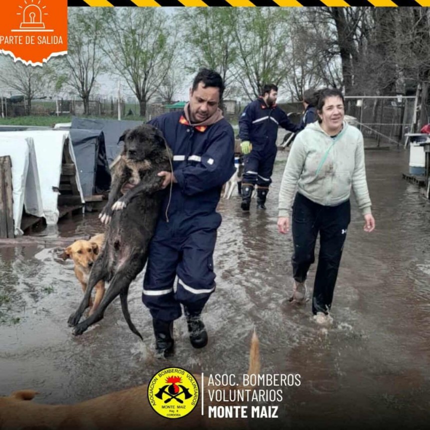 BOMBEROS Y MUNICIPALIDAD ACTUARON EN CONJUNTO EN EL REFUGIO