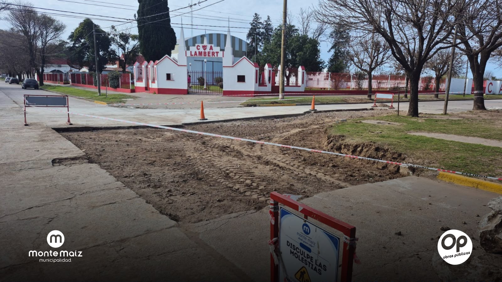 OBRA DE BACHEO FRENTE AL CLUB LAMBERT